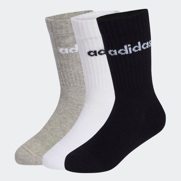 adidas Linear Kids Crew Socks x 3 KE7085