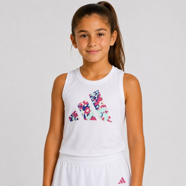 adidas Train Essentials Seasonal Logo Girls Training Tank Top HR5806