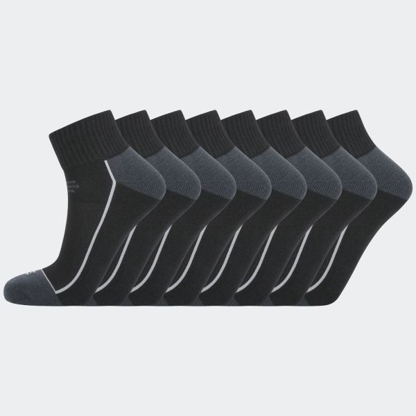 Endurance Avery Quarter Socks x 8 E232540-1001